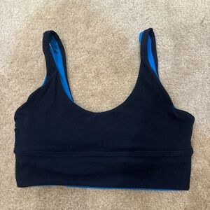 Lululemon Athletica reversible sports bra navy blue and royal blue